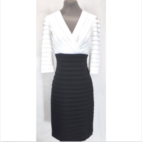 black and white tiered dress